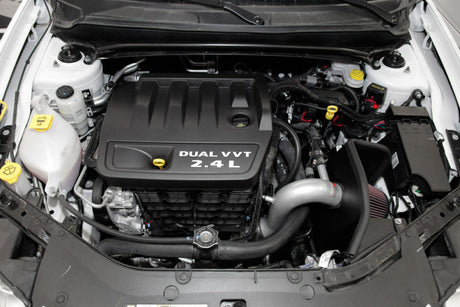 Kit d'admission d'air froid argenté K&amp;N 69 Series Typhoon Performance 13 Chrysler/Dodge 200/Avenger 2,4 L