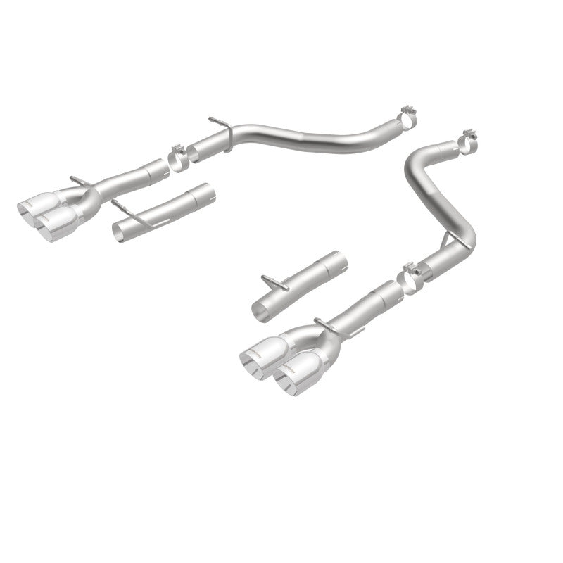 MagnaFlow Axle-Back, SS, 2.5in, Quad Split Rear 3.5in Tip 2015 Dodge Challenger 3.6L V6