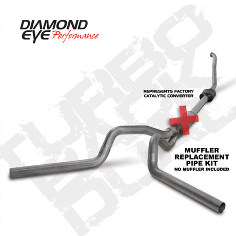 KIT Diamond Eye 4in TB MFLR TUYAU DE RÉPARATION DOUBLE SS 94-97 5 7 3L F250/F350 PWRSTROKE NFS W CARB STDS