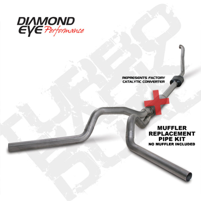 KIT Diamond Eye 4in TB MFLR TUYAU DE RÉPARATION DOUBLE SS 94-97 5 7 3L F250/F350 PWRSTROKE NFS W CARB STDS