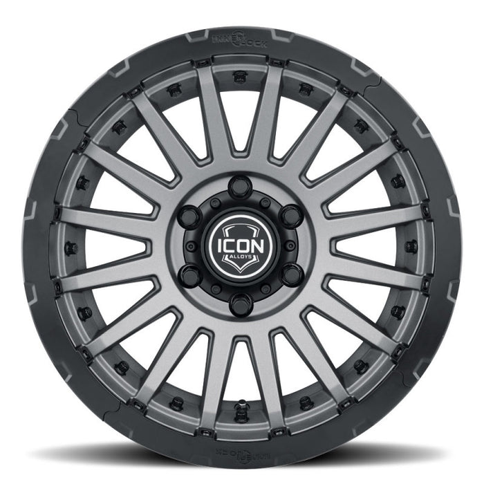 Roue ICON Recon Pro 17x8,5 5x5 -6 mm de déport 4,5 pouces BS 71,5 mm d'alésage en charbon