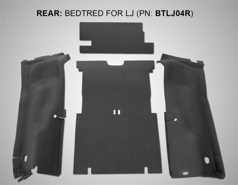 BedRug 03-06 Jeep LJ Unlimited Rear 4pc BedTred Cargo Kit (Incl Tailgate & Tub Liner)