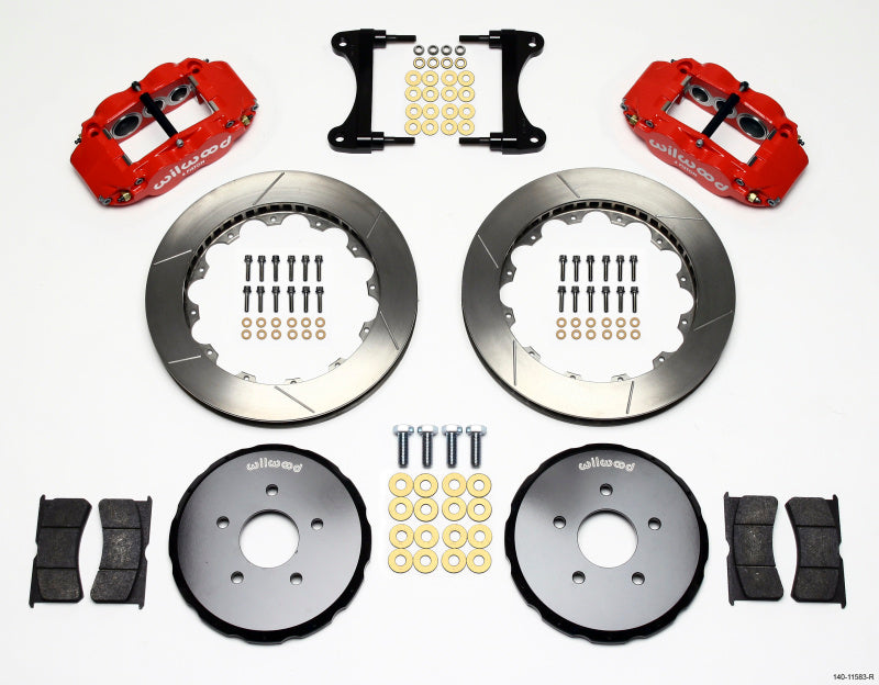Kit de chapeau avant Wilwood Narrow Superlite 6R 13,06 pouces rouge Nissan 370Z/Fiti G37