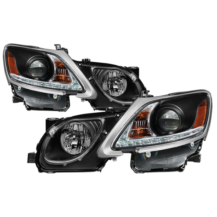 Phares Spyder Lexus GS 300/350/450 06-11 - Modèle HID uniquement - Noir PRO-YD-LG06-HID-DRL-BK