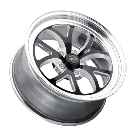 Roue noire Weld S76 15x4 / 5x4,75 BP / 2,5 po BS (plaquette basse) - Sans verrou de talon