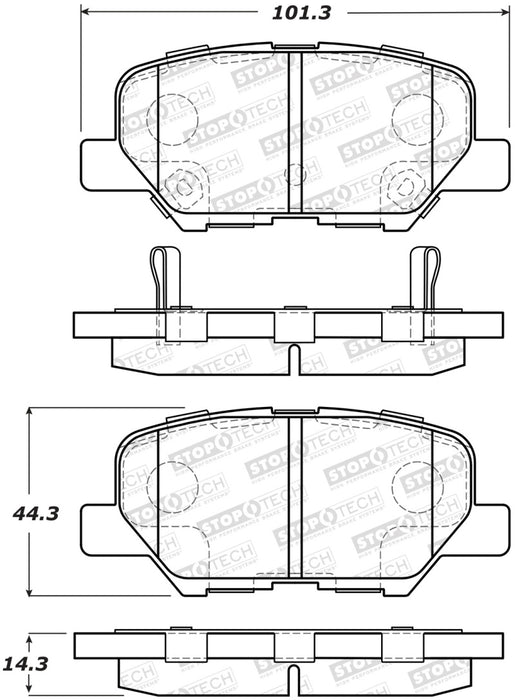 Plaquettes de frein StopTech Street - Avant