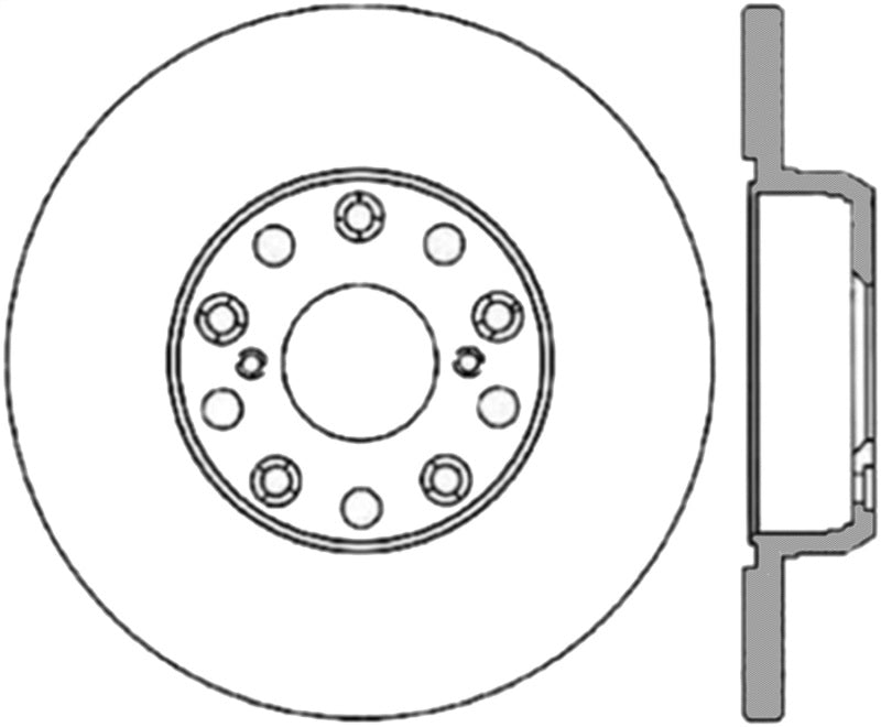 Rotor cryogénique fendu arrière droit StopTech Power Slot 01-05 Lexus IS300