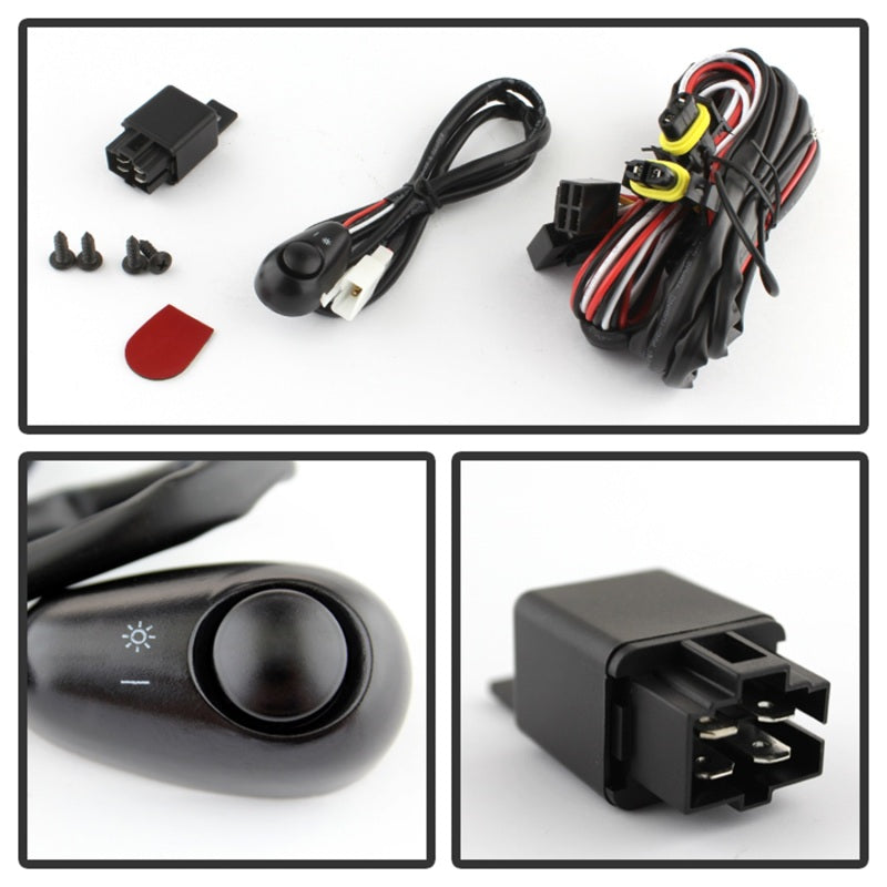 Phares antibrouillard Spyder Hyundai Elantra 2011-2013 de style OE avec interrupteur transparent FL-HYE2011-C