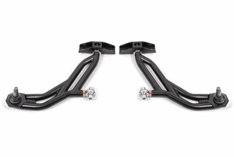 BMR 10-14 Ford Mustang Adj. Lower A-Arms w/ Delrin/Rod End / 19mm Tall Ball Joint - Black Hammertone BMR Suspension