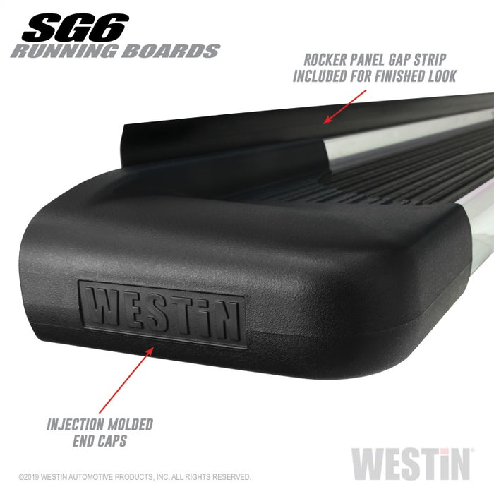 Marchepieds Westin SG6 en aluminium poli 85,50 po