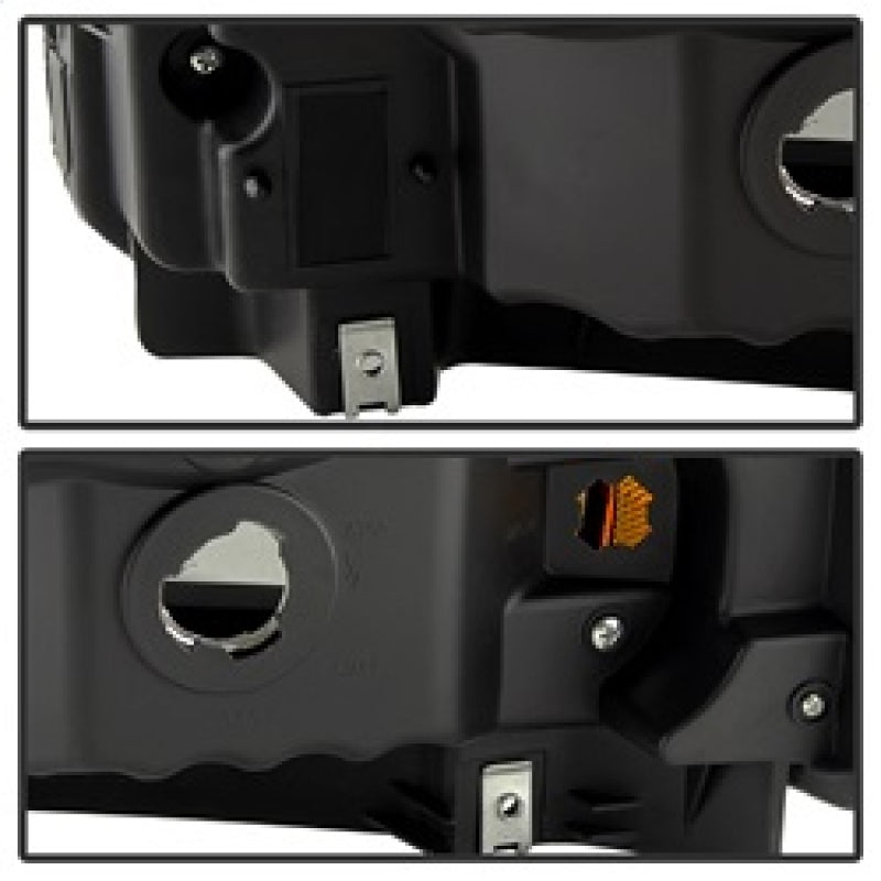 xTune Ford F250/350/450 Super Duty 05-07 Crystal Headlights Black Smoked HD-JH-FS05-AM-BSM