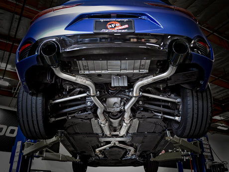 Échappement aFe POWER Takeda 2,5 pouces 304 SS CB avec embouts noirs 17-19 Infiniti Q60 V6-3.0L (tt)