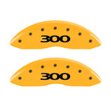 MGP 4 Caliper Covers Engraved Front & Rear 300 Yellow Finish Black Char 2005 Chrysler 300