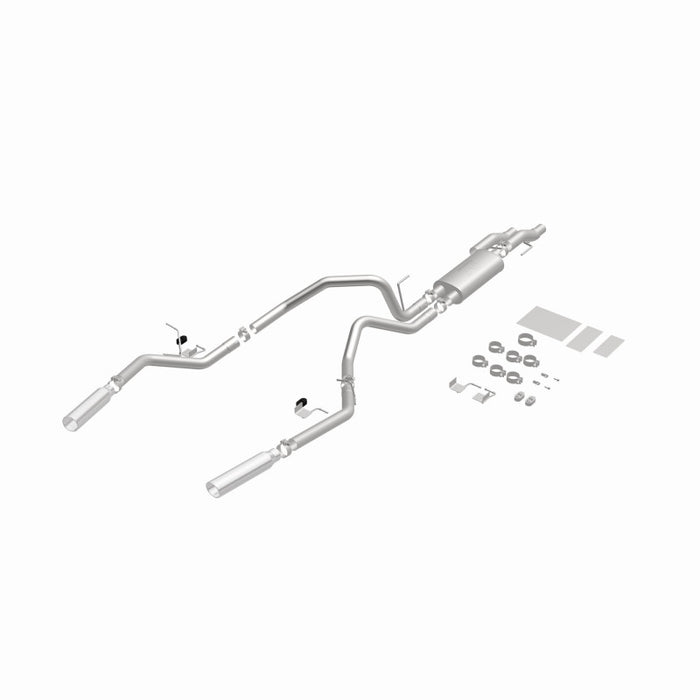 Échappement Catback MagnaFlow 11 pour Ford F-150 3,7 L/5,0 L/6,2 L SS à double sortie arrière divisée avec embouts SS de 3,5 pouces