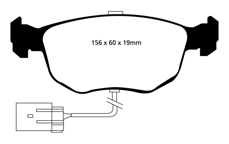 Plaquettes de frein avant EBC 98-99 Ford Contour 2.5 SVT Yellowstuff