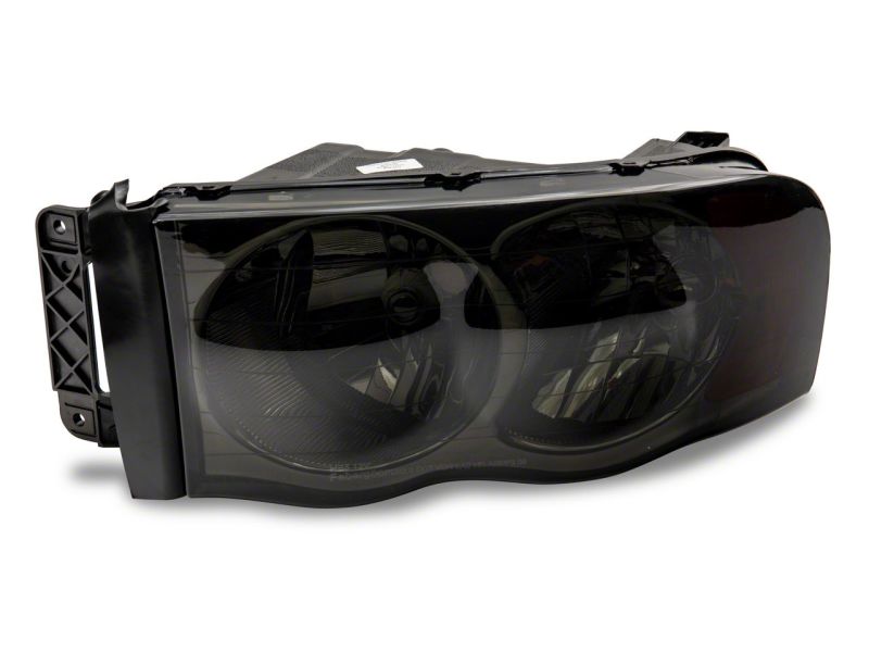 Phares Raxiom 02-05 Dodge RAM 1500 Axial Series OEM Style Rep - Boîtier chromé - Lentille fumée