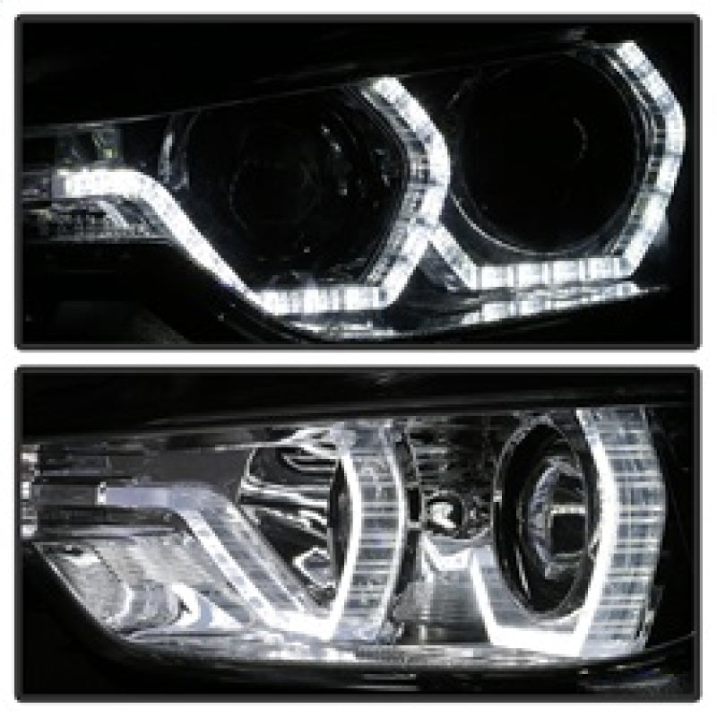 Phares de projecteur Spyder 12-14 BMW F30 Série 3 4DR - LED DRL - Chrome (PRO-YD-BMWF3012-DRL-C)