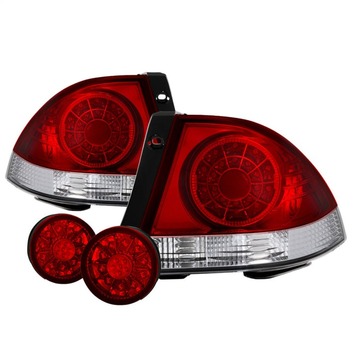 Feux arrière à LED Spyder 01-03 Lexus IS300 - Rouge transparent ALT-YD-LIS300-LED-SET-RC