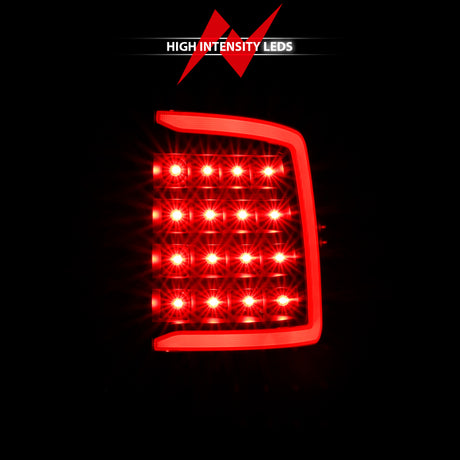 Feu arrière à LED ANZO 2009-2018 Dodge Ram 1500 style planche noir avec lentille transparente