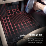 3D Maxpider 20-22 Chevrolet Corvette C8 20-22 Kagu Floor Mats - Black R1 3D MAXpider