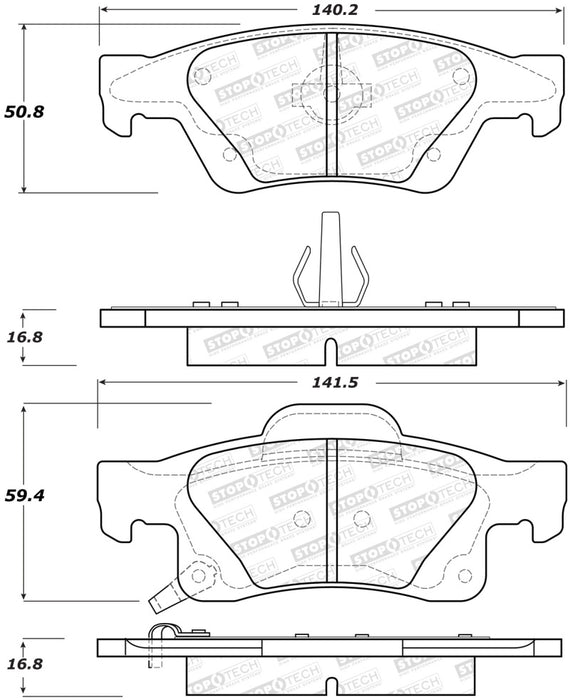 Plaquettes de frein arrière StopTech Performance 11-17 Dodge Durango