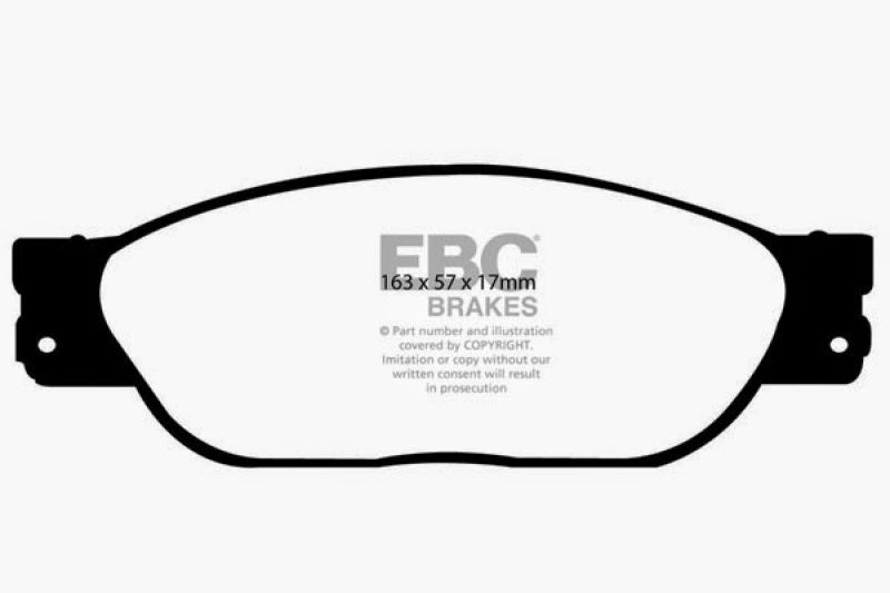 Plaquettes de frein avant EBC 01-05 Ford Thunderbird 3.9 Redstuff