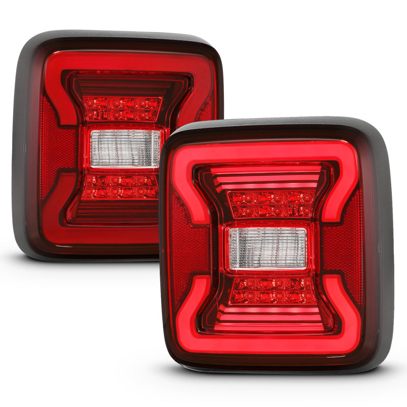 Feux arrière à LED ANZO 18-19 Jeep Wrangler JL Noir