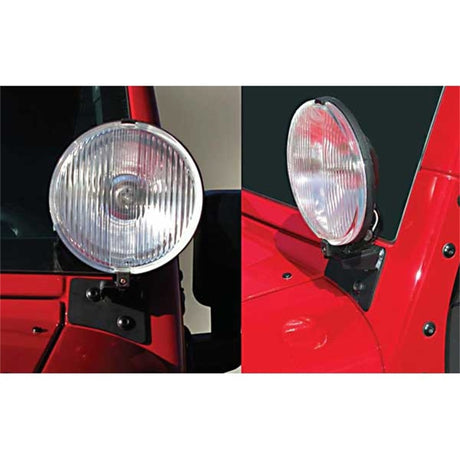 Supports de montage pour éclairage auxiliaire de pare-brise arrière pour Jeep Wrangler JK 07-18 Rugged Ridge
