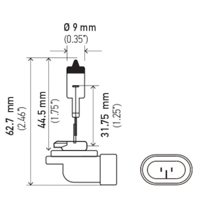 Ampoule Hella 898 12V 375W Pgj13 T325