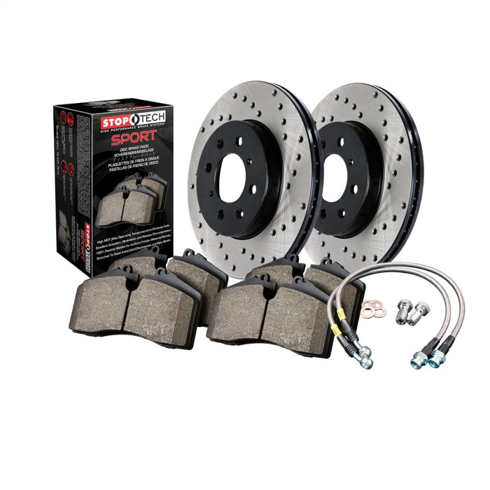 Pack essieu sport rotor percé, arrière