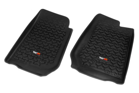 Revêtement de plancher avant Rugged Ridge noir pour Jeep Wrangler Unlimited JK 4 portes 2007-2018