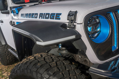 Ensemble d'élargisseurs d'ailes Rugged Ridge Max Terrain avant et arrière 18-22 Jeep Wrangler JL