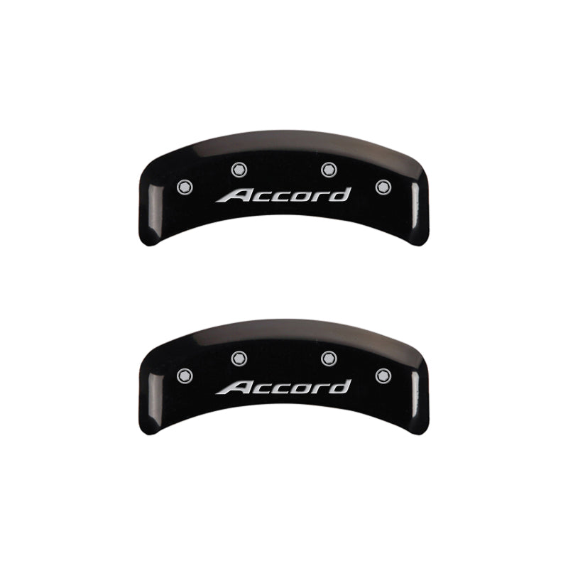 Couvre-étriers MGP 4 gravés avant Accord gravés arrière Accord finition noire argent ch