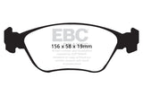 Plaquettes de frein avant Yellowstuff EBC 98-05 Volvo C70 2.3 Turbo T5 (roues de 16 pouces)