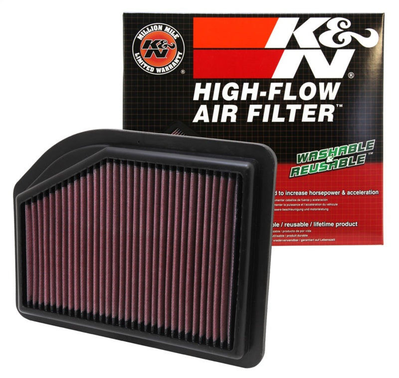 K&N Replacement Filter 10.219in O/S Length x 7.875in O/S Width x 1.125in H for 12 Honda CR-V 2.4L