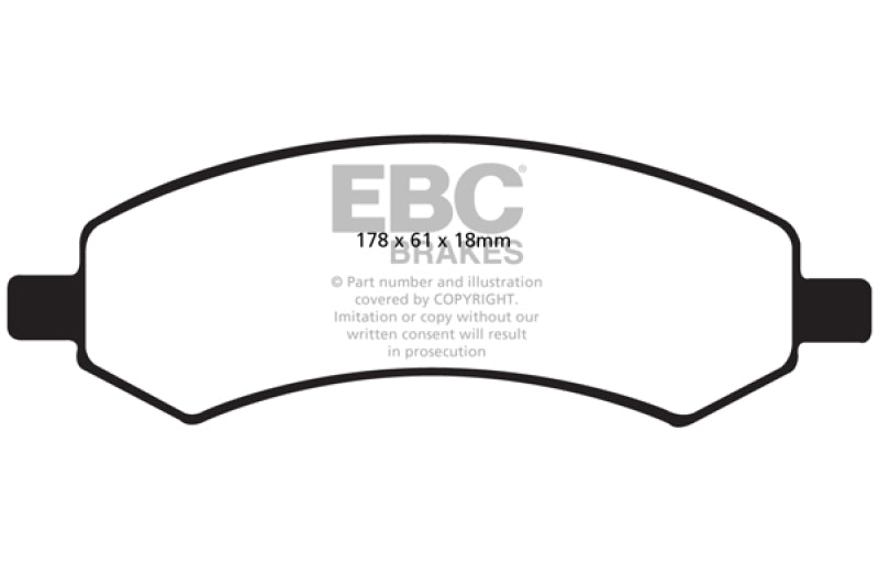 Plaquettes de frein avant extra-robustes EBC 06-09 Chrysler Aspen 4.7