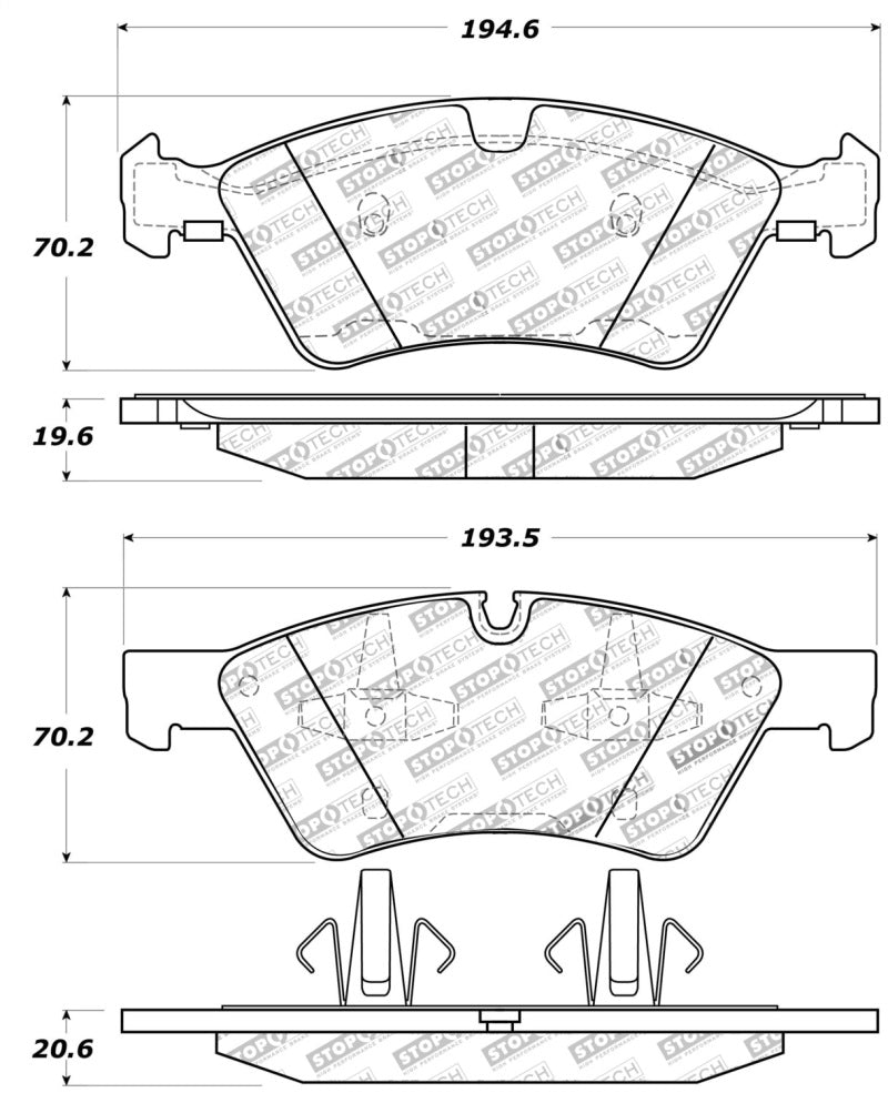 Plaquettes de frein StopTech Performance