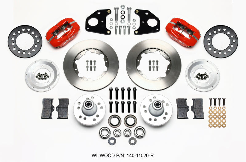 Wilwood Forged Dynalite Front Kit 11.00in Red 62-72 CDP B & E Body-Drum