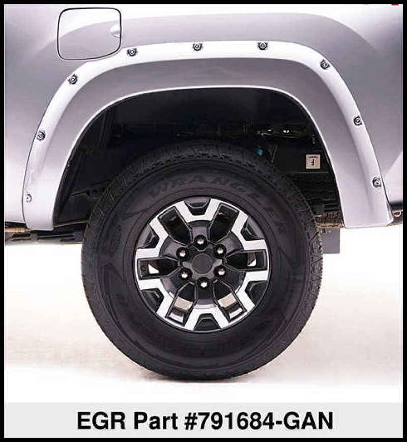 EGR 15+ GMC Sierra HD Bolt-On Look Color Match Fender Flares - Set - FF Switchblade Silver