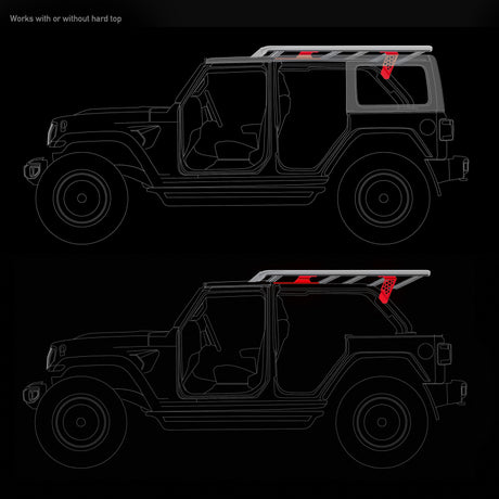 Kit de montage pour arceau de sécurité Go Rhino 19-22 Jeep Wrangler JLU SRM - Tex. Blk
