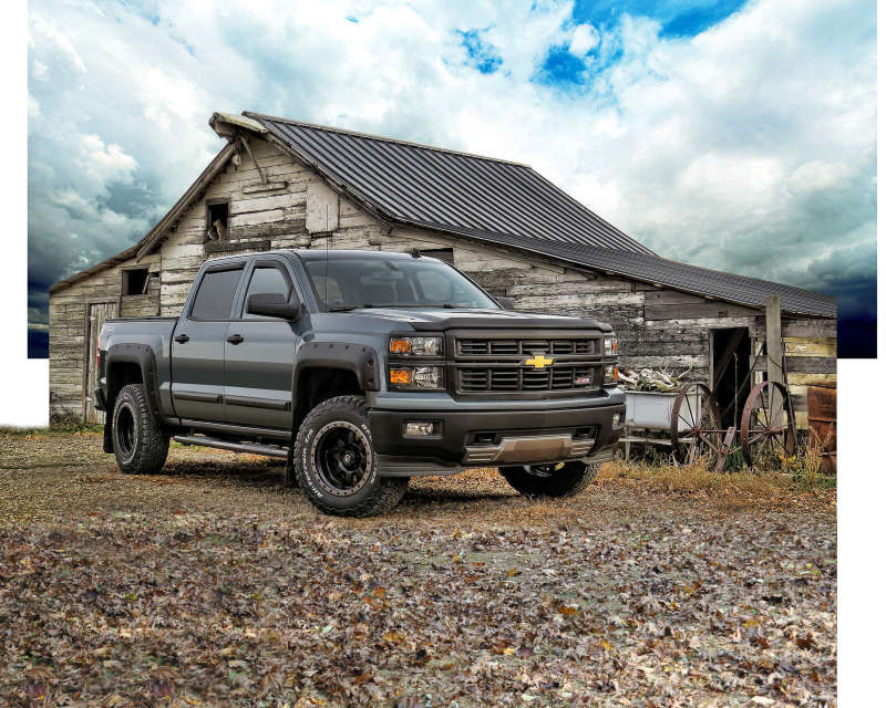 Élargisseurs d'ailes boulonnés EGR 14+ pour Chev Silverado 5 pieds - Ensemble - Mat