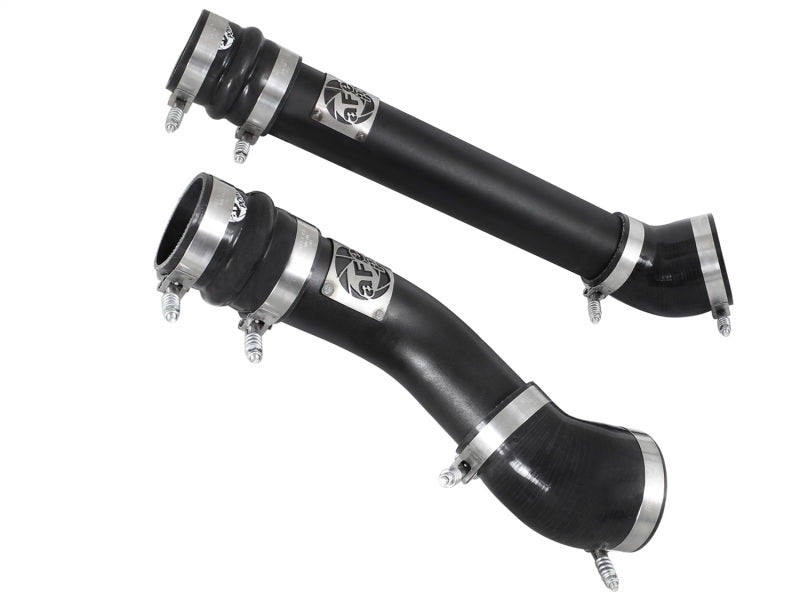 Tubes latéraux chauds et froids de refroidisseur intermédiaire noir aFe Bladerunner de 3 pouces pour camions diesel Dodge 94-02 L6-5.9