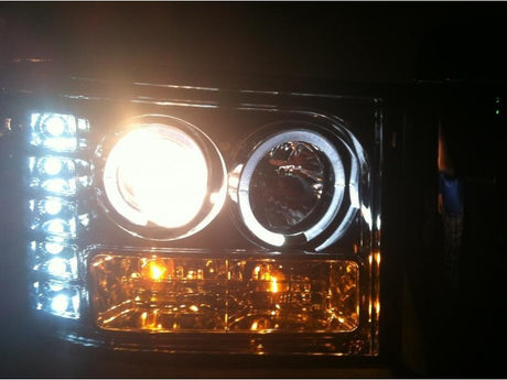 Phares de projecteur Spyder GMC Sierra 1500/2500/3500 07-13 LED Halo- LED Chrome PRO-YD-GS07-HL-C