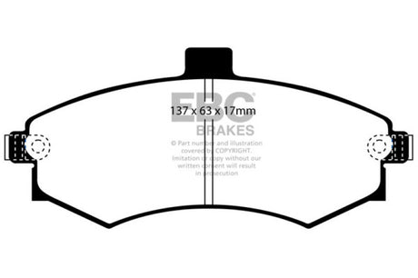 Plaquettes de frein avant EBC 02-06 Hyundai Elantra 2.0 Ultimax2
