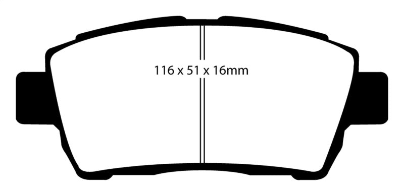 Plaquettes de frein avant EBC 11-15 Scion IQ 1.3 Yellowstuff