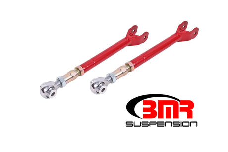 BMR 08-17 Challenger Lower Trailing Arms w/ On-Car Adj. Rod Ends - Red BMR Suspension