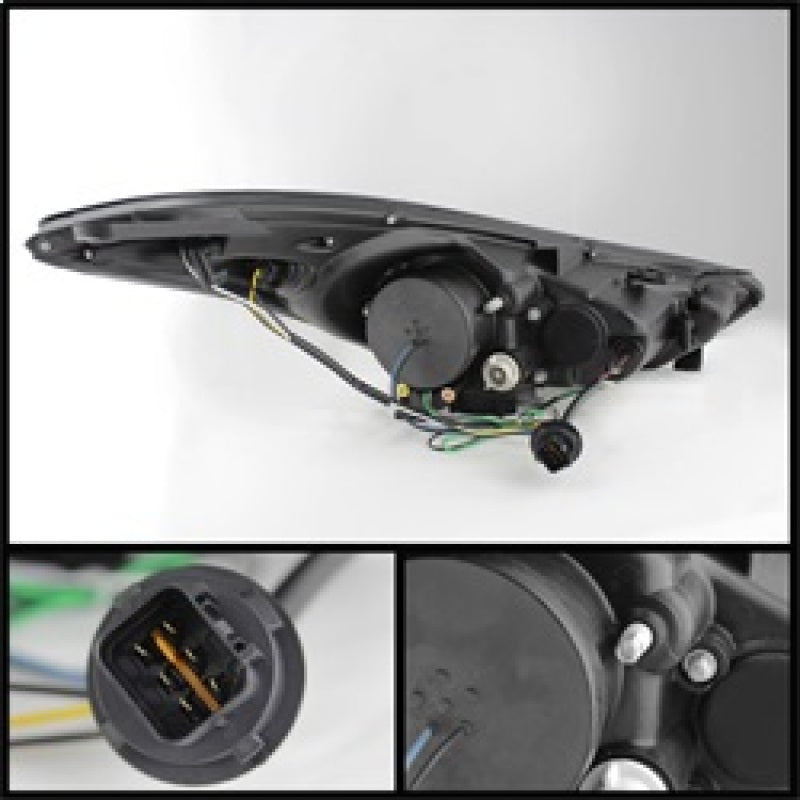 Phares de projecteur Spyder Hyundai Elantra 11-13 LED Halo DRL Blk PRO-YD-HYELAN11-DRL-BK