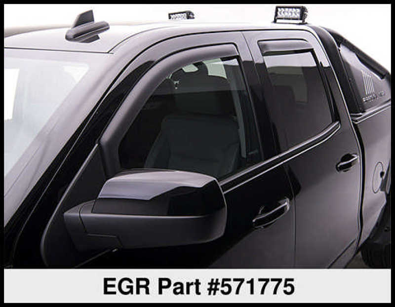 EGR 14+ Chev Silverado/GMC Sierra Crw Cab In-Channel Window Visors - Set of 4 - Matte (571775)