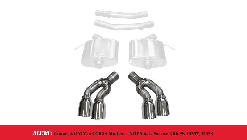 Corsa 2016-2019 Cadillac CTS-V 2.75in Inlet / 4.0in Outlet Polished Tip Kit (For Corsa Exhaust Only)