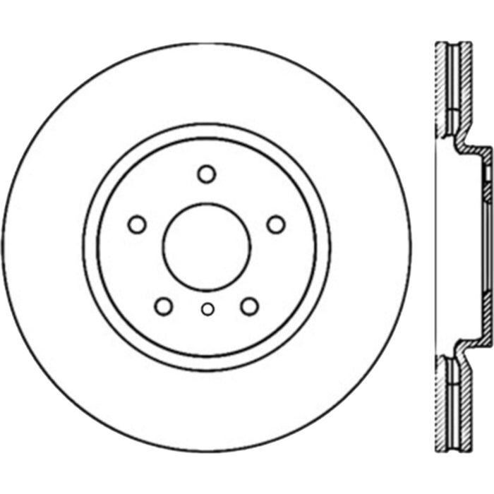 Rotor CRYO avant gauche fendu StopTech Power Slot 09 Nissan 370z / 08-09 Infiniti G37